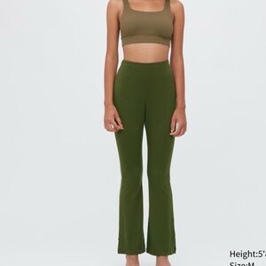 Uniqlo Mamekurogouchi heattech flare leggings in Black